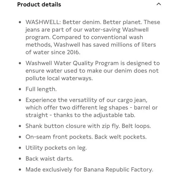 Banana Republic Denim NEW Womens Size 29/8 High Waist Utility Barrel Cargo Jeans - Picture 16 of 16